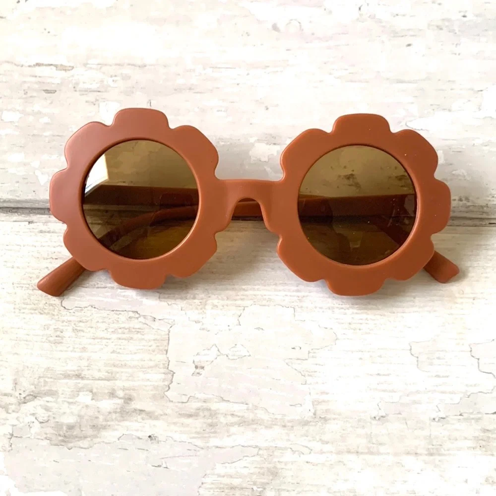 GapKids Flower Sunglasses Brown Earth Tones Gap Brand Kids Toddler Glasses NEW